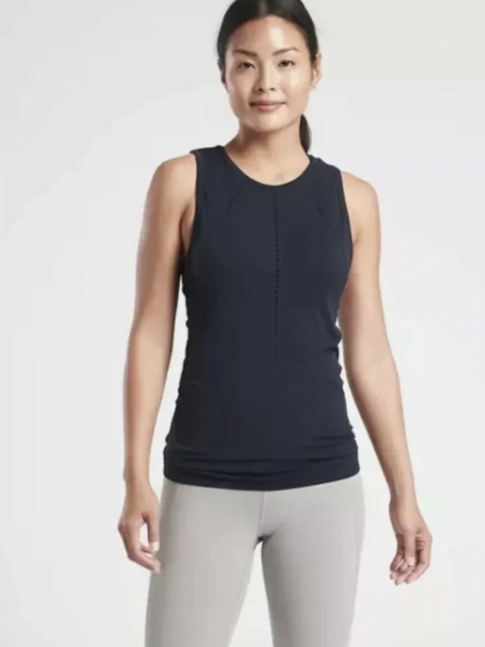 Athleta Foothill Seamless Tank Top Black size S